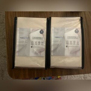 Therapedic Sleep-Rx Square Pillowcases Set in Cream - 2 Pack